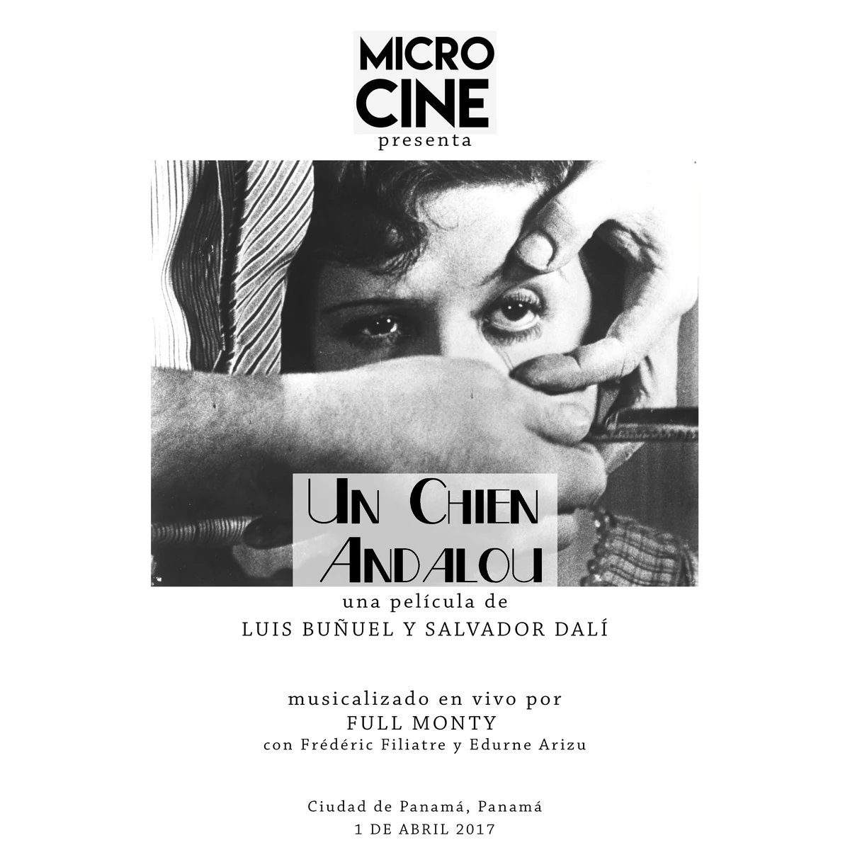 Un Chien Andalou en vivo, póster