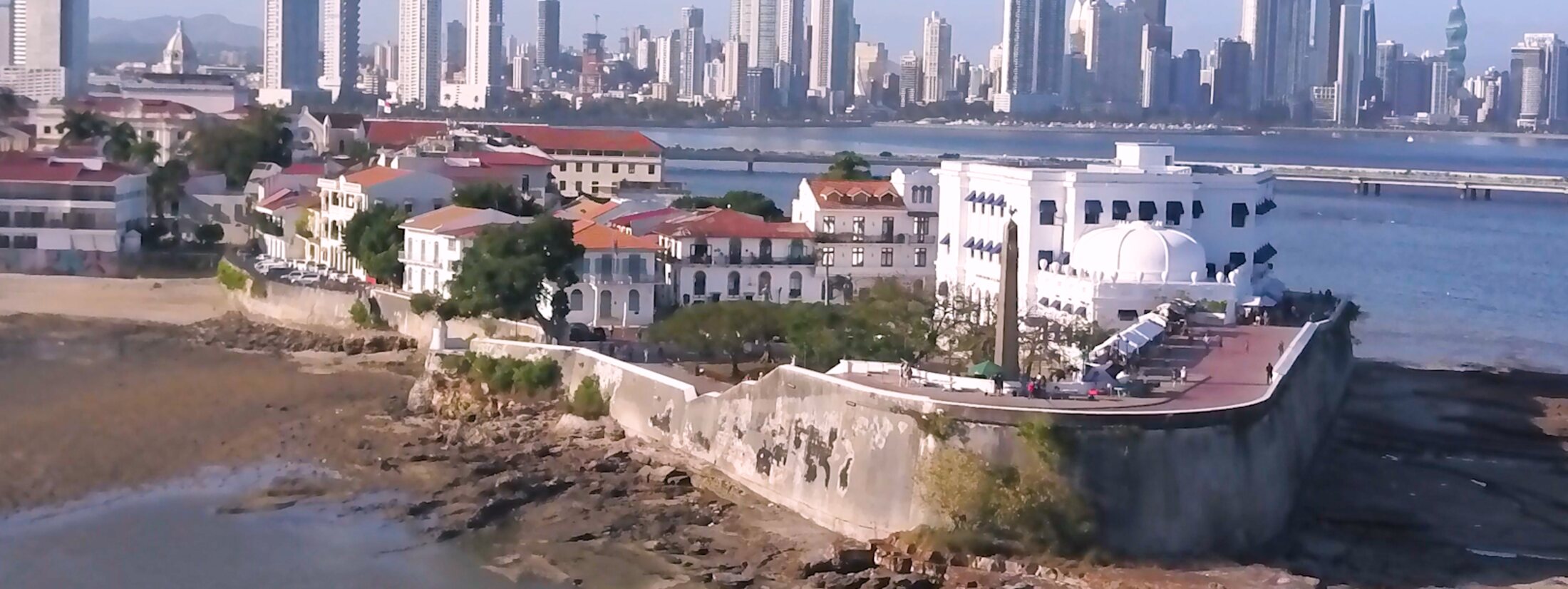Casco Antiguo and the Panama City skyline